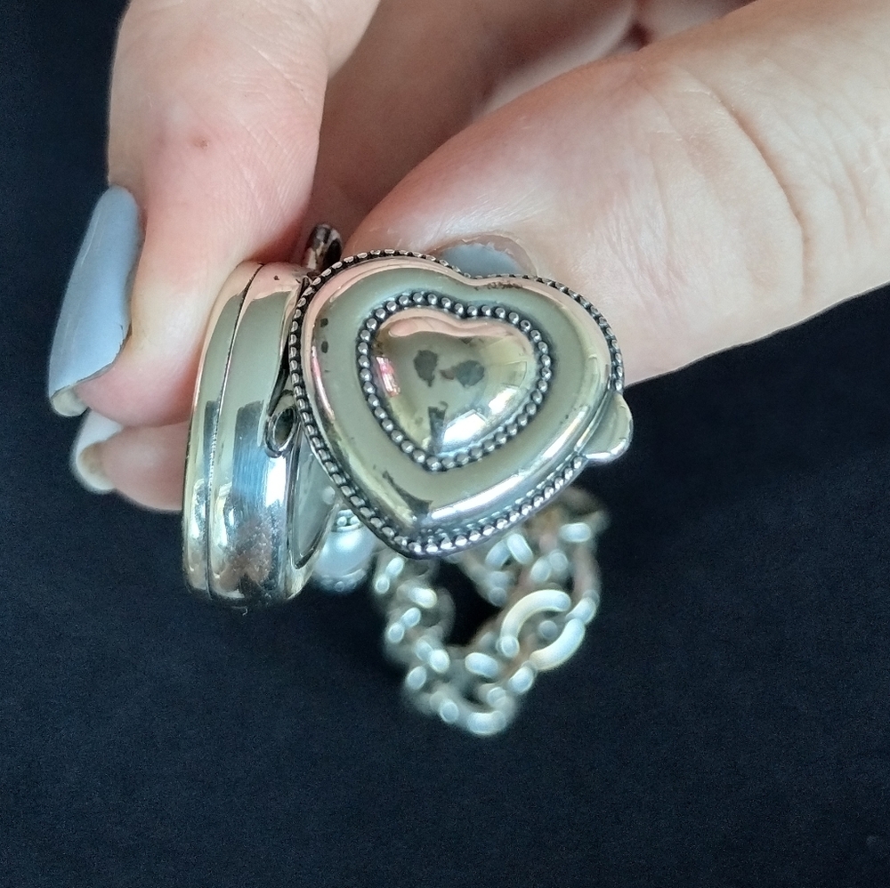 Ecclissi Sterling Silver Rolo Bracelet With Watch Charm - Picture 5 of 10